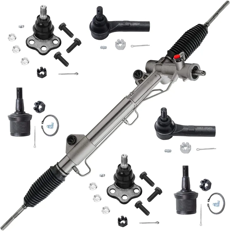 Latest 7pc Power Steering Rack and Pinion Outer Tie Rods Suspension Kit