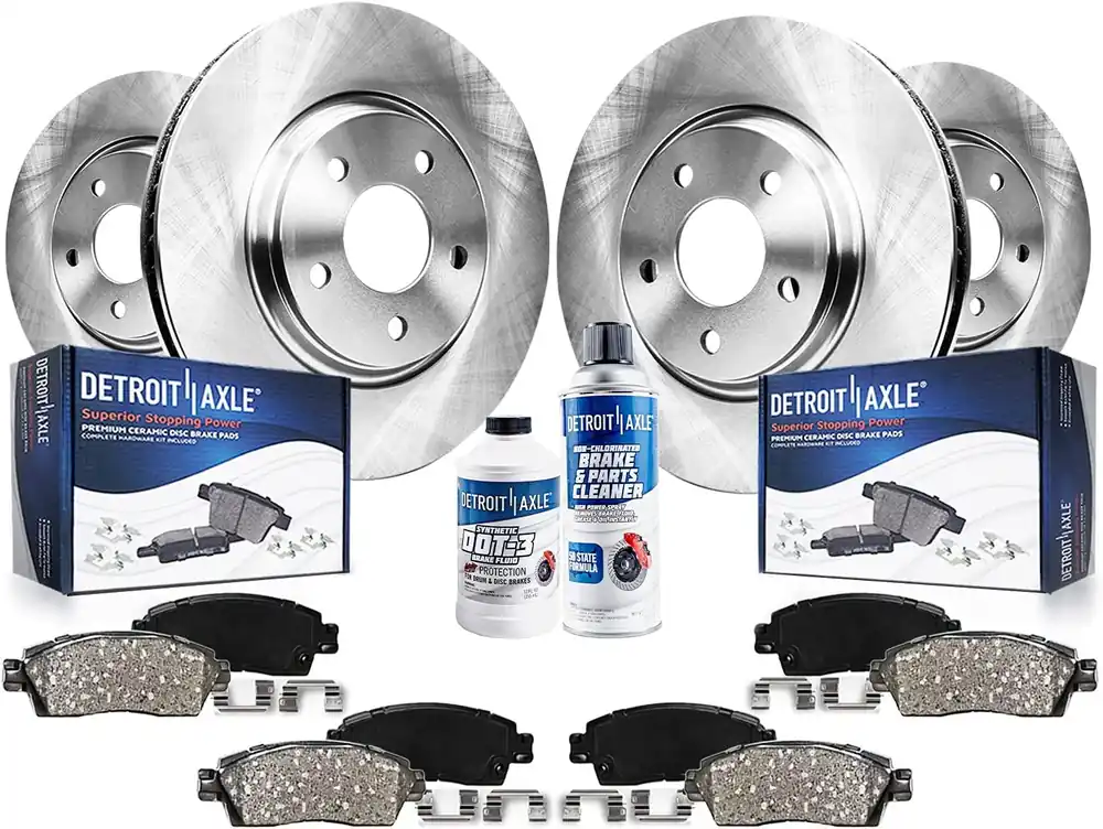 10pc Front & Rear Disc Rotors and Ceramic Brake Pads Kit Trusted Brand
