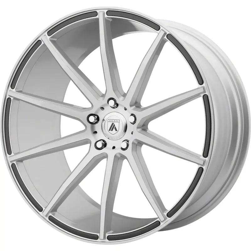 Free Returns Asanti Aries Brushed Silver Wheel; Rear Only; 20x10; 25mm Offset