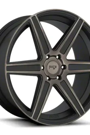 Niche Carina Matte Machined Double Dark Tint Wheel; Rear Only; 20x10.5; 20mm Offset Super Sale