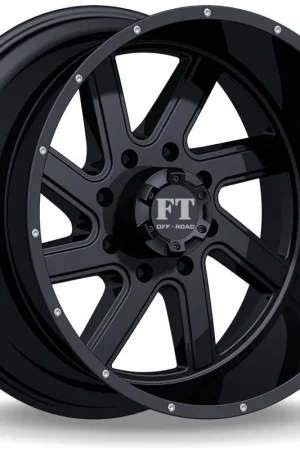 Full Throttle Ft1 Wheel 20x14 6x139.7 Satin Black -76mm - FREE T-SHIRT INCLUDED! Original