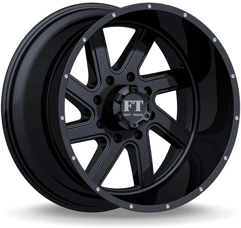 Full Throttle Ft1 Wheel 20x14 6x139.7 Satin Black -76mm - FREE T-SHIRT INCLUDED! Original