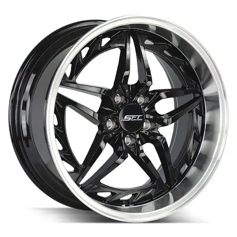 Factory Price Shift Hf37 Injector Wheel 20x8.5 5x100 Black w/ Polished Lip 35mm HF3708550035BP - FREE T-SHIRT INCLUDED!
