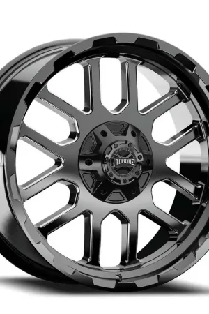 Torque Tw408C Ridge Wheel 20x9 6x135 & 6x139.7 Gloss Black w/ Milled Spokes -12mm - FREE T-SHIRT INCLUDED! Genuine
