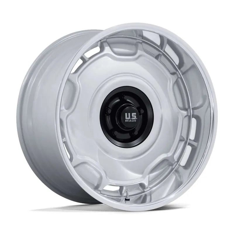 Us Mags Uc146 Arlington Wheel 20x8.5 5x127 Silver w/ Matte Black Center And Diamond Cut Lip 1mm UC146SD20855001 - FREE T-SHIRT INCLUDED! Reduced Price