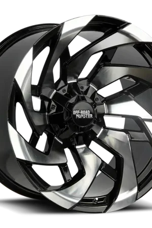 Off Road Monster M24 M24 Wheel 20x10 5x139.7 & 5x150 Gloss Black Machined -19mm - FREE T-SHIRT INCLUDED! Popular