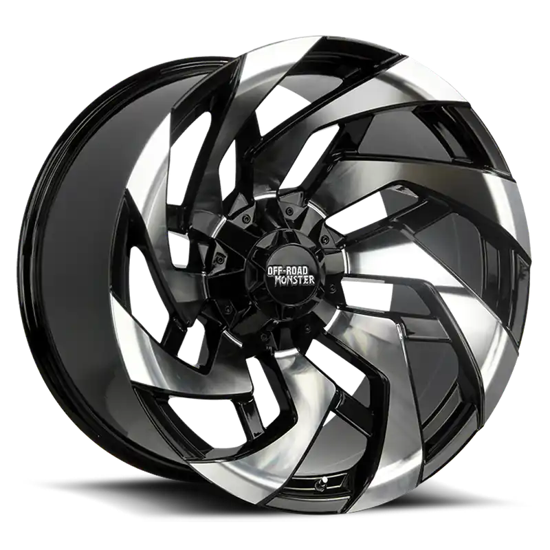 Off Road Monster M24 M24 Wheel 20x10 5x139.7 & 5x150 Gloss Black Machined -19mm - FREE T-SHIRT INCLUDED! Popular