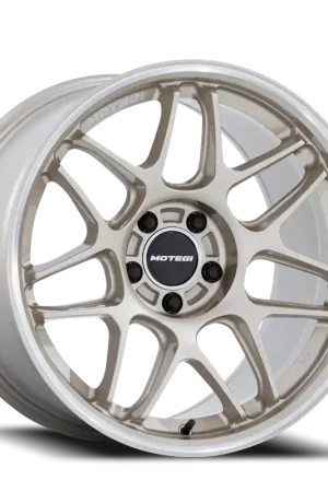 Affordable Motegi Mr158 Tsubaki Wheel 18x9.5 5x120 Motorsport Gold w/ Machined Lip 25mm - FREE T-SHIRT INCLUDED!