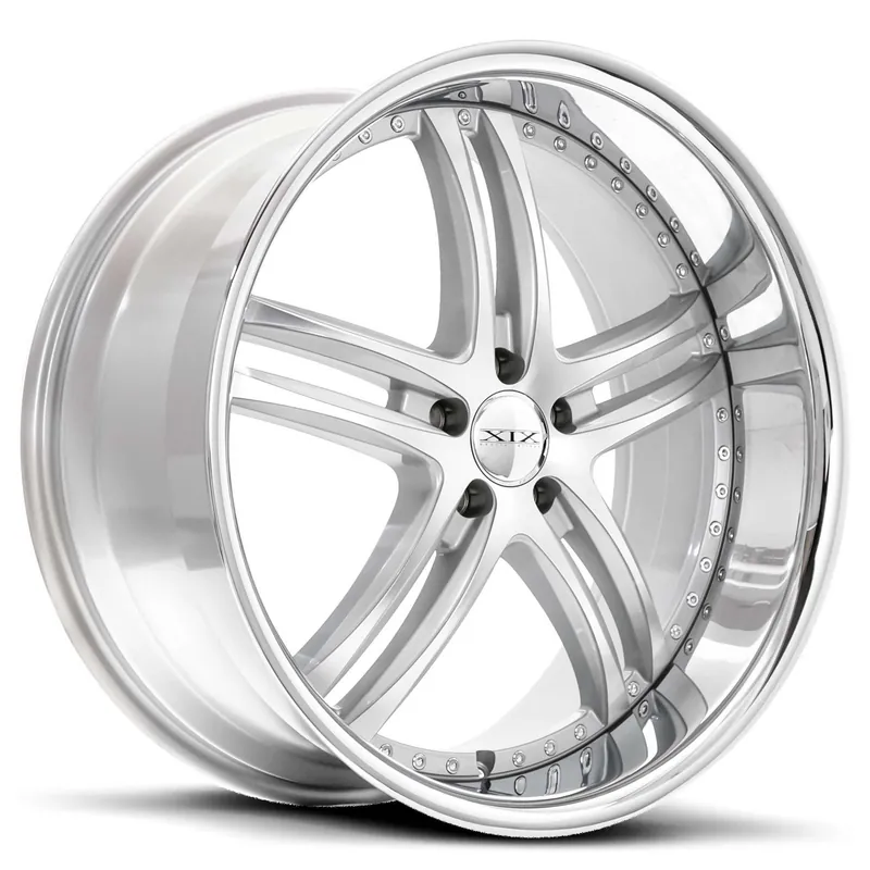 Xix X15 Wheel 20x8.5 5x114.3 Silver Machined With Stainless Steel Lip 20mm Mega Sale