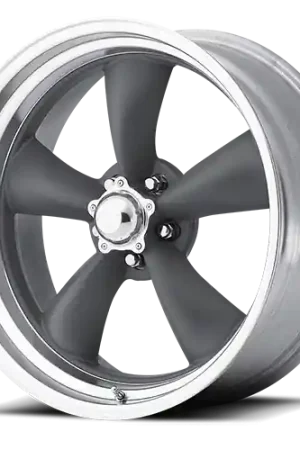 American Racing Vn215 Classic Torq Thrust Ii Wheel 15x8 5x120.65 Mag Gray w/ Machined Lip -18mm - FREE T-SHIRT INCLUDED! Professional Grade