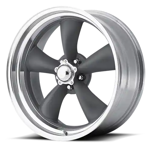 American Racing Vn215 Classic Torq Thrust Ii Wheel 15x8 5x120.65 Mag Gray w/ Machined Lip -18mm - FREE T-SHIRT INCLUDED! Professional Grade