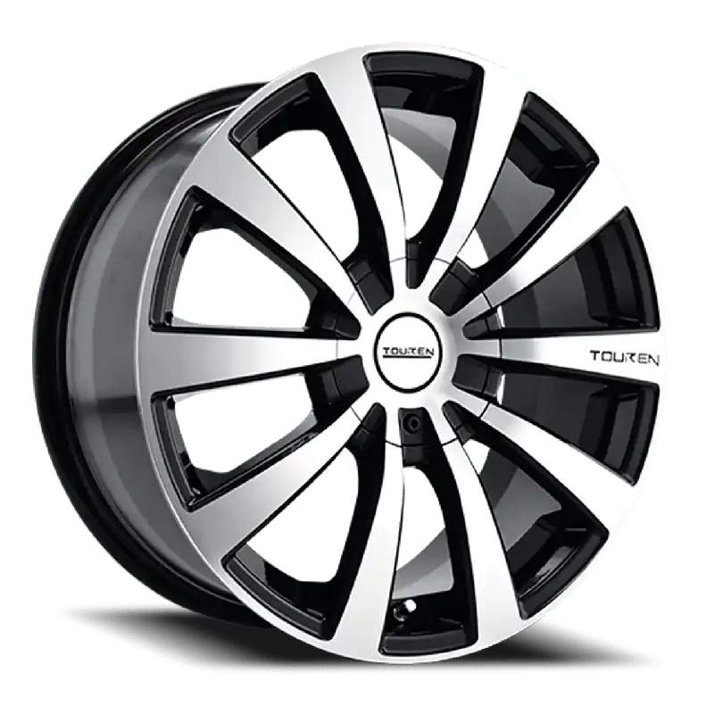 Authentic Touren Tr3 Wheel 16x7 5x100 & 5x114.3 Gloss Black Machined 42mm