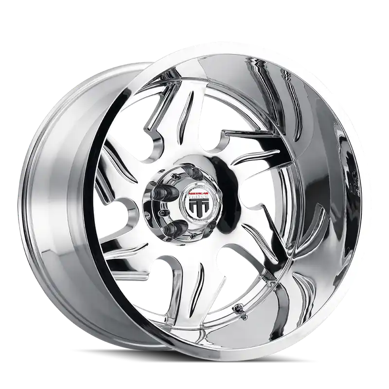 American Truxx At163 Ninja Wheel 22x14 5x127 Chrome -76mm - MINIMUM PURCHASE OF 4 WHEELS Free Shipping