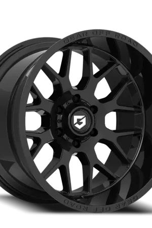 Gear Off Road 763B Raid Wheel 20x10 5x127 Gloss Black -12mm Instant Buy