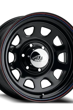 Allied Daytona Wheel 15x7 5x120.65 Black -6mm - FREE T-SHIRT INCLUDED! Best Seller
