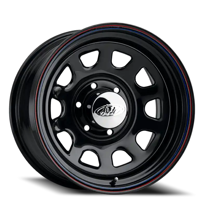 Allied Daytona Wheel 15x7 5x120.65 Black -6mm - FREE T-SHIRT INCLUDED! Best Seller