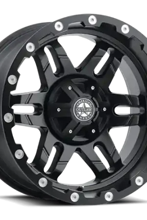 American Outlaw Revolver Wheel 20x9 5x127 Satin Black -10mm Top Rated