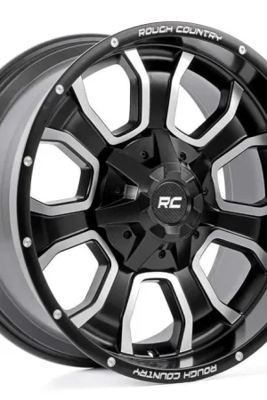 Hot Picks Rough Country 93 Series Wheel 20x10 8x165.1 Matte Black -18mm 93201010 - FREE T-SHIRT INCLUDED!