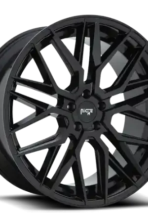 Niche M224 Gamma Wheel 20x10.5 5x120 Gloss Black 35mm - FREE T-SHIRT INCLUDED! Special Offer