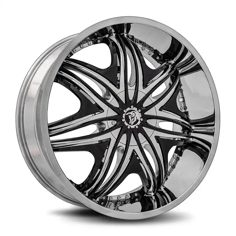 Free Delivery Diablo Morpheus Wheel 26x10 Blank Custom Drilled Chrome 15mm - MINIMUM PURCHASE OF 4 WHEELS