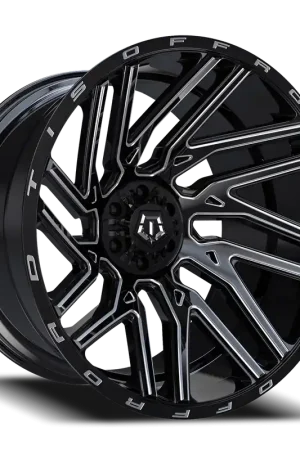 Tis 554Bm Wheel 22x10 6x135 & 6x139.7 Black Milled -19 mm - FREE T-SHIRT INCLUDED! Free Delivery