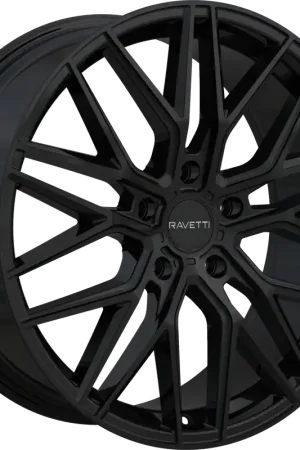 Ravetti M16 Wheel 22x10.5 5x120 Gloss Black 42mm - FREE T-SHIRT INCLUDED! Reduced Price