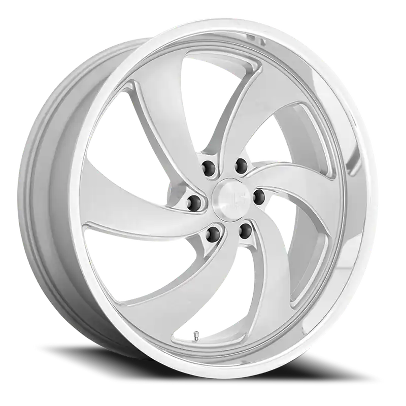 Holiday Sale Us Mags U134 Desperado Wheel 20x9.5 6x139.7 Milled Silver Brushed Face w/ Diamond Cut Lip 1mm - FREE T-SHIRT INCLUDED!