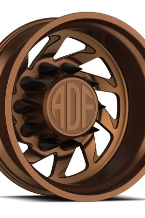 Adf - Contractor Right Dually Wheel 24x8.25 8x165.1 Bronze -167mm - MINIMUM PURCHASE OF 4 - FREE T-SHIRT INCLUDED! Final Sale