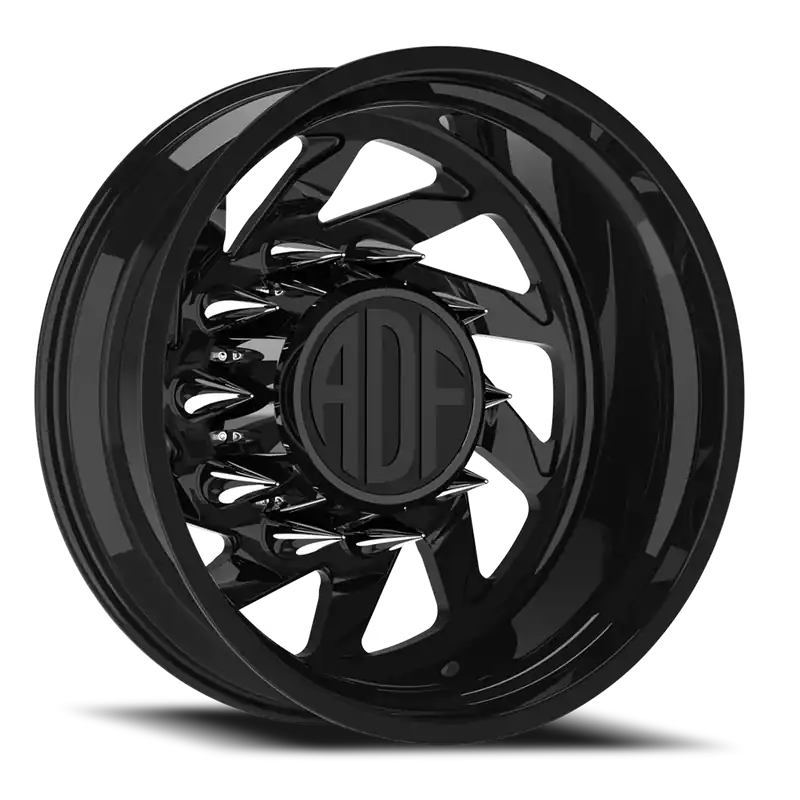 Secure Checkout Adf - Contractor Right Dually Wheel 22x8.25 8x165.1 Gloss Black -167mm - MINIMUM PURCHASE OF 4 - FREE T-SHIRT INCLUDED!