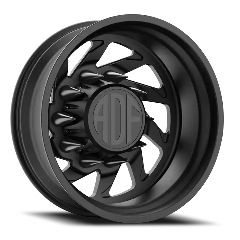 Adf Contractor Right Dually Wheel 26x8.25 8x200 Satin Black -156mm - MINIMUM PURCHASE OF 4 - FREE T-SHIRT INCLUDED! Direct From Factory