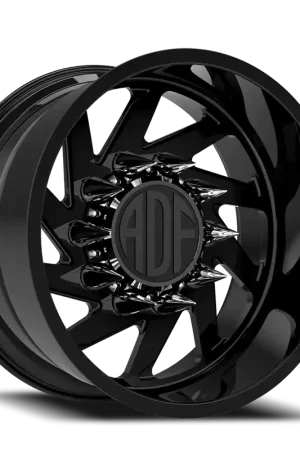 Adf Contractor Right Dually Wheel 22x12 8x210 Gloss Black -40mm - MINIMUM PURCHASE OF 4 - FREE T-SHIRT INCLUDED! Markdown