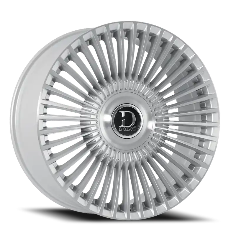 Dolce Luxury Trento Wheel 22x10.5 5x112 & 5x114.3 Gloss Sliver With Brushed Face 40mm - FREE T-SHIRT INCLUDED! Discount
