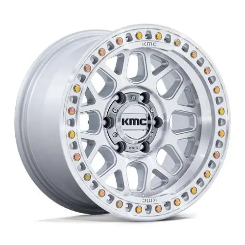While Supplies Last Kmc Km549 Grs Wheel 20x9 6x139.7 Gloss Silver w/ Machined Face 18mm - FREE T-SHIRT INCLUDED! KM54929068418
