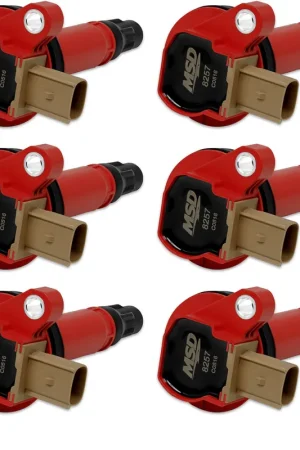 Discount MSD Ignition Coil - Ford EcoBoost - 3.5L V6 - 3-Pin Connector - Red - 6-Pack BCCX 82576