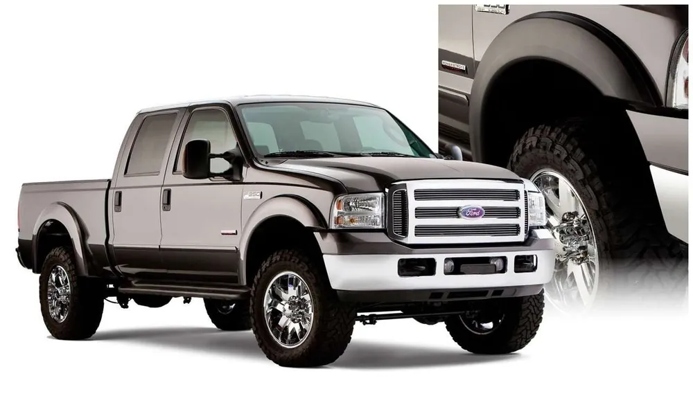 Bushwacker 20928-02 Extend A Fender Flares OE Matte Black 4pc For Ford F-250 Buy Online