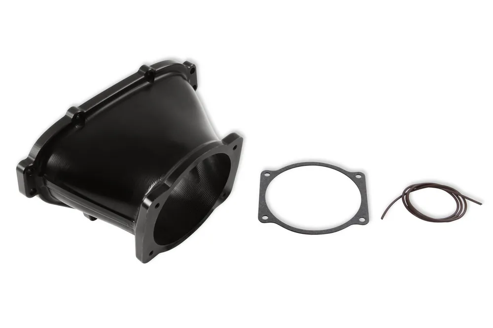Holley EFI Billet Aluminum LS Front-Feed Lo-Ram 105 mm Throttle Body Adapter GVMR 300-630BK Markdown