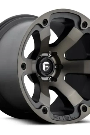 Authentic Fuel Offroad Wheels Beast D564 Matte Black Machined w/ Dark Tint 17x9 -12mm Offset 5x139.7 (5x5.5)