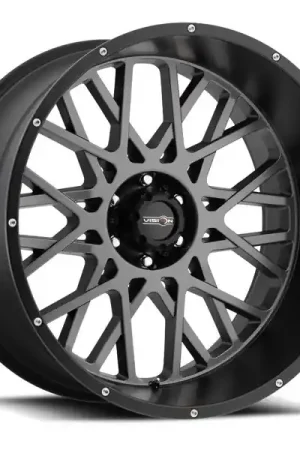 Express Delivery Vision Wheels Rocker 412 Anthracite with Satin Black Lip 18x9 12mm Offset 5x150