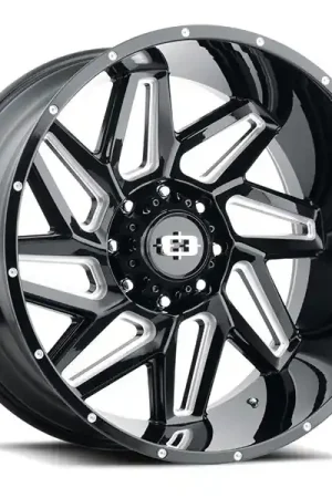 Free Returns Vision Wheels Spyder 361 Gloss Black Milled 22x12 -51mm Offset 8x170
