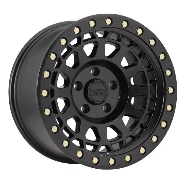 Black Rhino Wheels Primm Matte Black with Brass Bolts 18x9.5 0mm Offset 8x170 Flash Sale