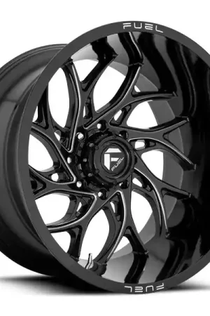 Fuel Offroad Wheels Runner D741 Gloss Black Milled 20x10 -18mm Offset 8x180 Budget
