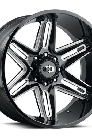 Direct From Manufacturer Vision Wheels Razor 363 Gloss Black Milled Spoke 22x12 -51mm Offset 6x139.7 (6x5.5)