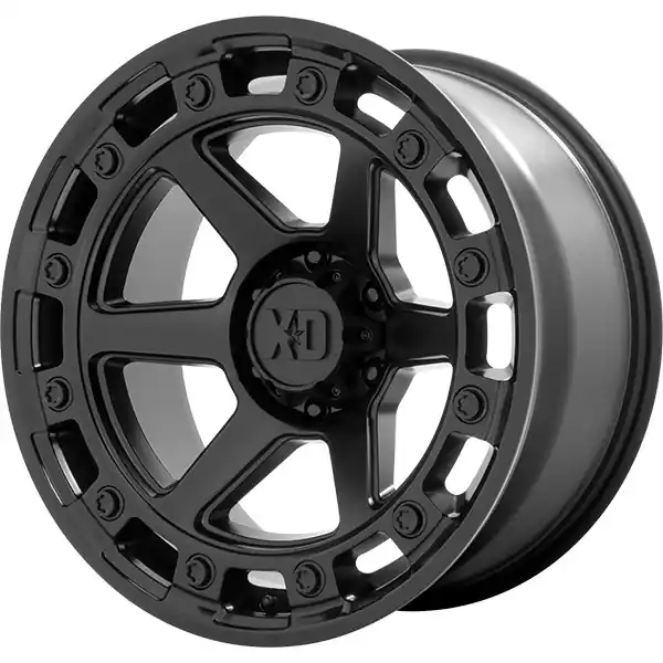 Modern XD Series Wheels Raid XD862 Satin Black 17x9 0mm Offset 5x127 (5x5) 2007-2026 Jeep Wrangler / Gladiator