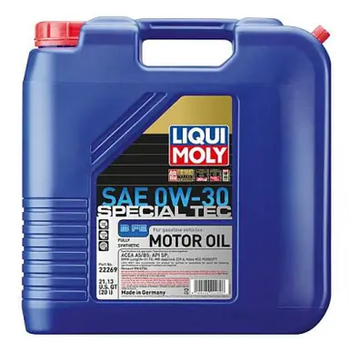 Limited Edition LIQUI MOLY 20L Special Tec B FE Motor Oil SAE 0W30 - 22269