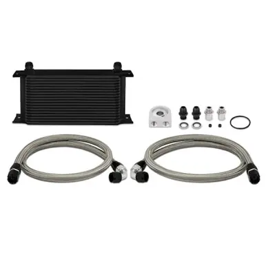 Authentic Mishimoto Universal 19 Row Oil Cooler Kit - Black - MMOC-ULBK