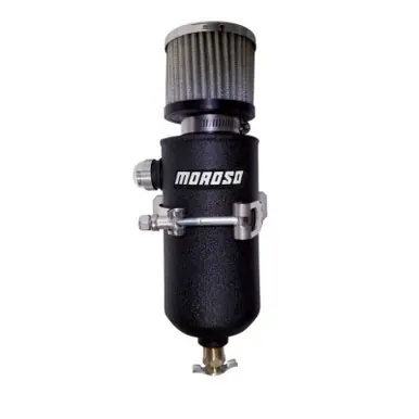 Moroso 12AN Male Catch Can Breather Tank - Black Powder Coat - 85751 Next Day Delivery
