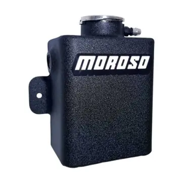 Moroso Universal 1.25qt Coolant Expansion Tank - Black Powder Coat - 63952 Secure Checkout