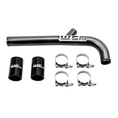 Authentic Wehrli 13-15 Dodge Cummins 6.7L w/Dual Radiator Upper Coolant Pipe - WCFab Grey - WCF100867-GRY