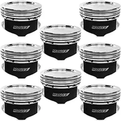 Manley Small Block Chevy 4.125in Bore - 1in CD - -20 cc Dish Platinum Series Pistons - 593930-8 Buy Today
