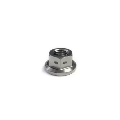 Ticon Industries Titanium Nut Flanged M10x1.5TP 14mm 6pt Head Drilled - 126-10615-0510 Limited Edition